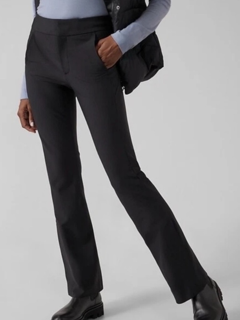 Athleta Stellar Flare Black Bootcut Ponte Pants